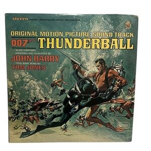 United Artist Vintage 007 Thunderball‎ Original Soundtrack Vinyl Tom Jones